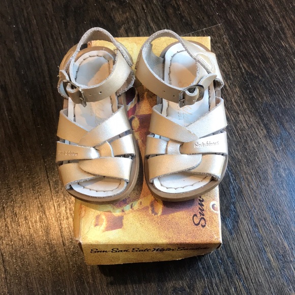 Salt Water Sandals by Hoy Other - Salt Water Gold Sandals